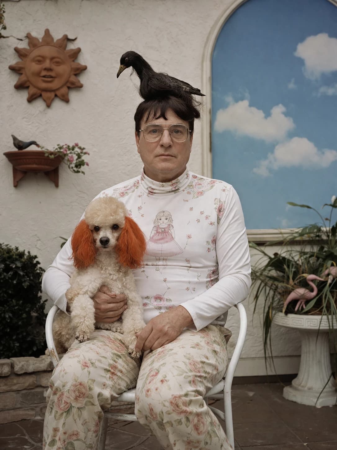 Portrait with poodle